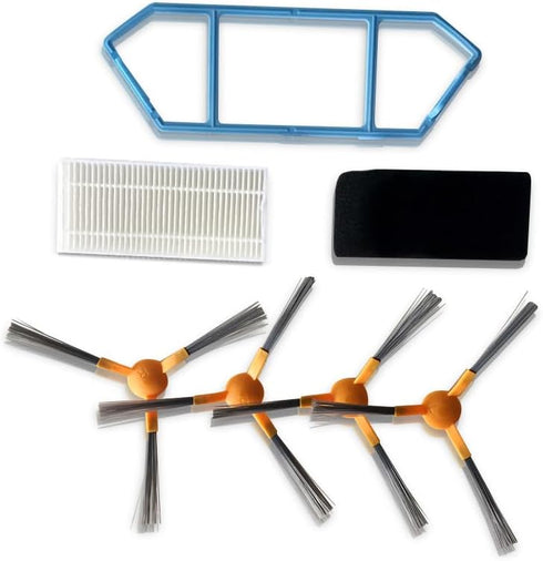 SereneLife Robot Vacuum Cleaner Replacement Parts - Side Sweepers, Air Filter, Sponge Filter, Dust Box Filter for Smart Robot Vacuum Cleaner