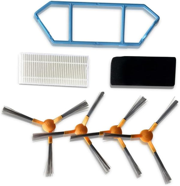 SereneLife Robot Vacuum Cleaner Replacement Parts - Side Sweepers, Air Filter, Sponge Filter, Dust Box Filter for Smart Robot Vacuum Cleaner