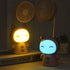 Mini Handheld Fan with Night Light - Cartoon Portable USB Rechargeable Folding Fan for Kids Study Desk (Pink)
