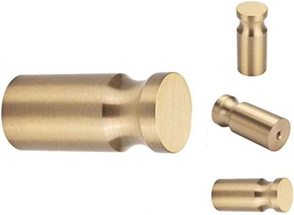 YANGQIHOME Pack of 4 Solid Gold Brass Coat Hooks - Wall Hanger Mounted Bathroom Hook Kitchenware Organizer