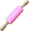 Mini Silicone Rolling Pin for Kids Baking, Ideal for Toddlers, Playdough, Cookies & Pastry - 9" Small Size (Pink)