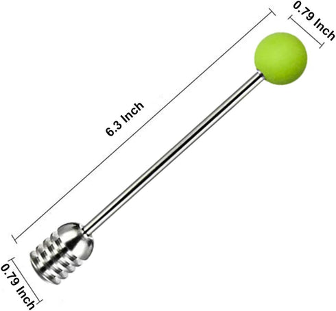 6.3 Inch Stainless Steel Honey Dipper Stick Honey Wand Server for Honey Pot Dispense Drizzle Honey, Wedding Party