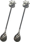 Maydahui 2PCS Cow Spoon - 5.9inch 18/10 Stainless Steel Coffee Spoon, Cartoon Animal Dessert Spoon for Kitchen