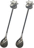 Maydahui 2PCS Cow Spoon - 5.9inch 18/10 Stainless Steel Coffee Spoon, Cartoon Animal Dessert Spoon for Kitchen