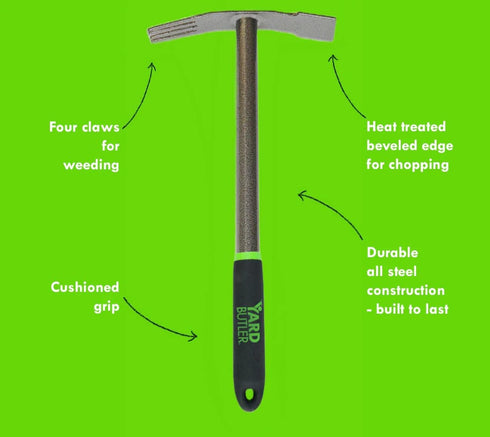Yard Butler Terra Garden Weeder Hand Tool, Durable Gardening Accessory for Lawn & Garden Care