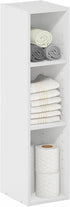 Furinno Fulda Book Shelf, 3-Tier Narrow Bookshelf, Bookcase with 8-in Width Storage