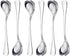 Mini Coffee Spoon Set of 6, 4.9-Inch 18/10 Stainless Steel Heart Shaped Dessert Spoons, Cute Stirring Spoon for Tea