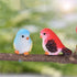 Wixine 16Pcs/Set Cute Little Bird Mini Animal Model Miniature Landscape Ornament Garden Bonsai Decorations