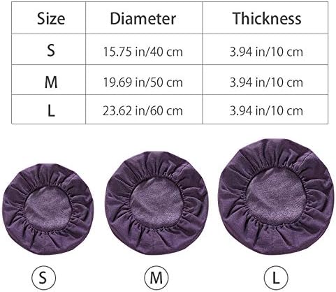 Kelendle Purple,19.69 inches Round Floor Pillow Cover Tatami Floor Cushion Cover Straw Japanese Futon Cover Meditation