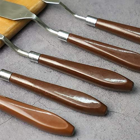 Cake Cream Spatula Set - 5 Pieces Stainless Steel Frosting Baking Pastry Tool for Decorating