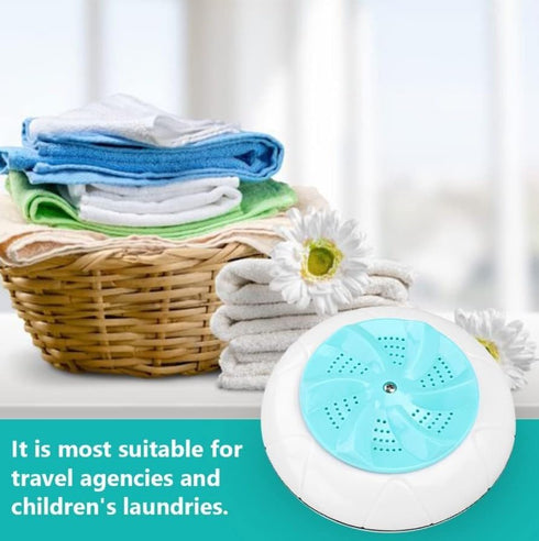 Travel Portable Washing Machine, Mini Household Small Washing Machine with Ultrasound Turbo Washer