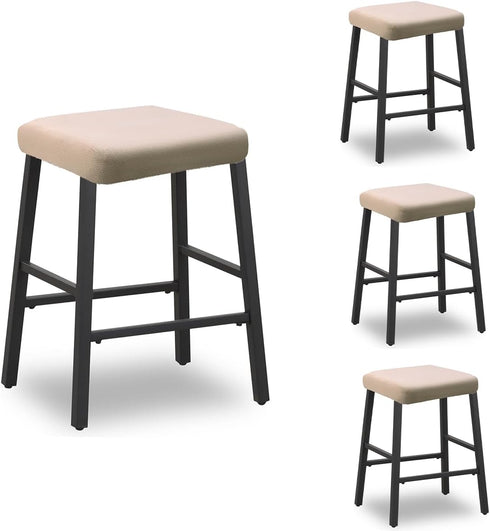 Deisy Dee Velvet Rectangle Vanity Stool Covers, Small Footstool Ottoman Covers Pack