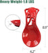 Sturdy Cast Iron Spoon Rest Holder for Stove Top, Unbreakable Kitchen Countertop Ladle Holder, Pumpkin Red
