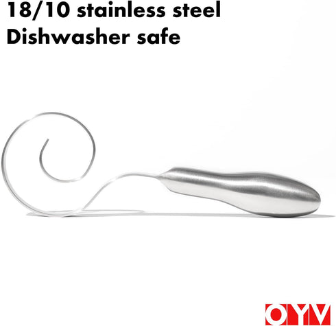 Seamless 18/10 9" OYV Dough Whisk, Stainless Steel Danish Dough Wisk, Bread Whisk for Sourdough, Cookies, Pizza