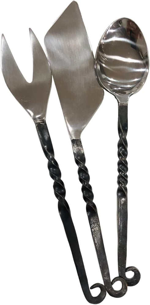 NauticalMart Medieval Feasting Set, 3 Pieces Cutlery Knife, Fork, Spoon with Leather Case