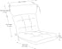 43.4x21 Inch, 100% QILLOWAY Outdoor Rocking Chair Cushion Polyester Waterproof Patio Rocking Chair Cushion, High Back