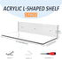 12 Inches 2 Pack, Plants(12 inch, Sezanrpt Acrylic Wall Shelves Floating Shelf for Wall Mounting, Acrylic Display
