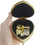 ROSIKING Gold Heart Emboss Alloy Metal Music Box Wind Up Antique Jewelry Musical Boxes Christmas Birthday Valentine's