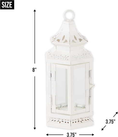Accent Plus Indoor Lantern, Decorative Outdoor Christmas Candle Lantern, 3.75 x 3.25 x 8 Inches