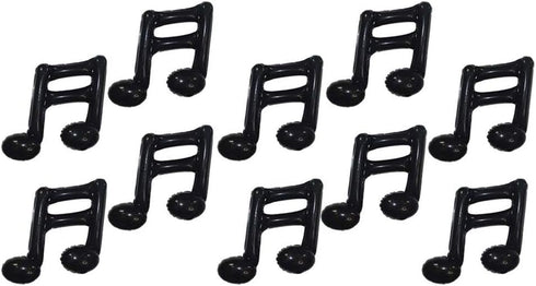 20pcs Music Note Balloons, Mylar Foil Party Balloons for Music Themed Birthday, Concert, Band, Bar Decorations (Black)