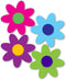 Set of 4 Bright Flower Pack Magnets by Magnet America, 9.5" x 7.875", for Vehicles and Refrigerators