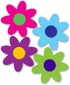 Set of 4 Bright Flower Pack Magnets by Magnet America, 9.5" x 7.875", for Vehicles and Refrigerators
