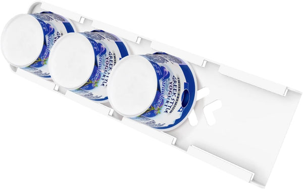 SOPHICO Yogurt Organizer for Fridge, 4 Capacity Sliders for Refrigerator, Holder with