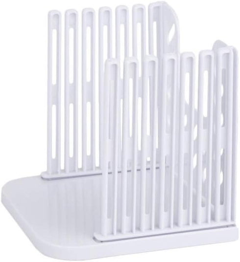 Adjustable Toast Slicer/Cutting Guide - Plastic Bread Slicer for Homemade Bread, Foldable Kitchen Baking Tool (White)