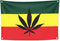 KINO Homie Jamaica Reggae Style Leaf Decorative Tapestry Flag Wall Hanging (37.7x25in, Leaf) for Bar Club Tattoo Shop