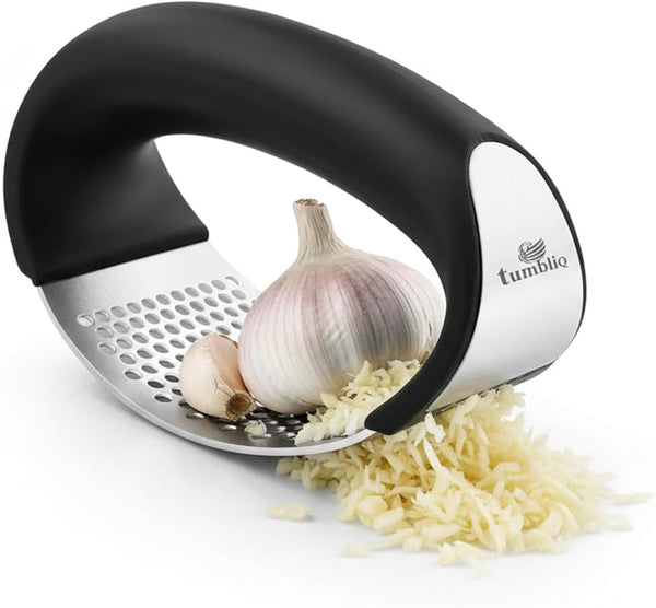 tumbliQ Discover the Best Garlic Press Rocker - Heavy Duty, Stainless Steel, Ergonomic,