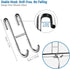 ecooe Silicone Shower Squeegee with Hanger, Shower Glass Cleaner Wiper, Black Window Squeegee Scraper with Stainless