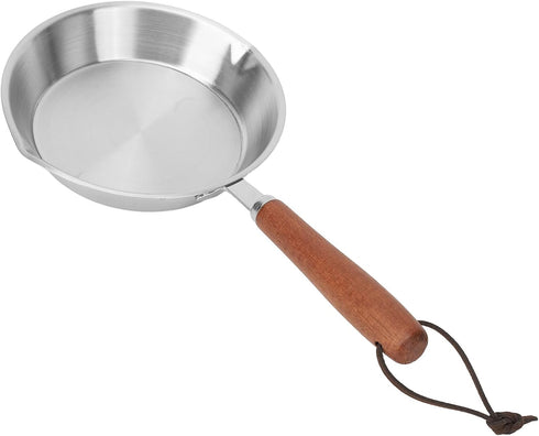 Mini Egg Pan, Stainless Steel Fry Pan, Single Serve Omelet Pan, Small Skillet for Eggs & Pancakes (12cm)