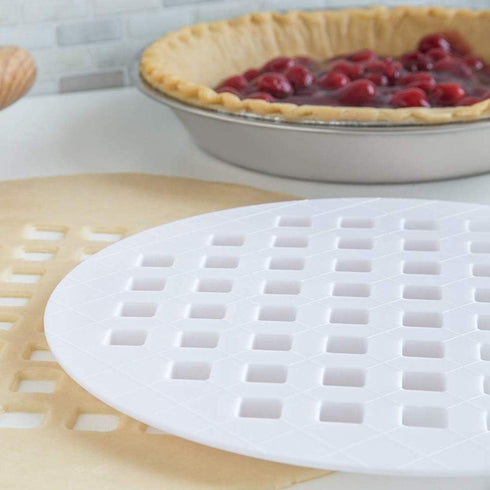 Fox Run Lattice Pie Top Cutter, Plastic, White, 9.75 x 9.75 x 0.25 Inches