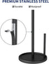 Countertop, Jesginboo Paper Towel Holder Black Kitchen Paper Towels Holder, Paper Roll Holder with Weighted Base