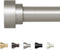 HEI! DEAR Silver Curtain Rods, 18 to 60 Inch (1.5-5ft), 1 Inch Heavy Duty Adjustable Curtain Rod Set, Modern Decorative