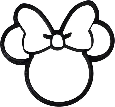 THEMED MAGICAL MOUSE COOKIE CUTTER, BOW HEAD FACE CARTOON CHARACTER, MADE IN USA PR530S