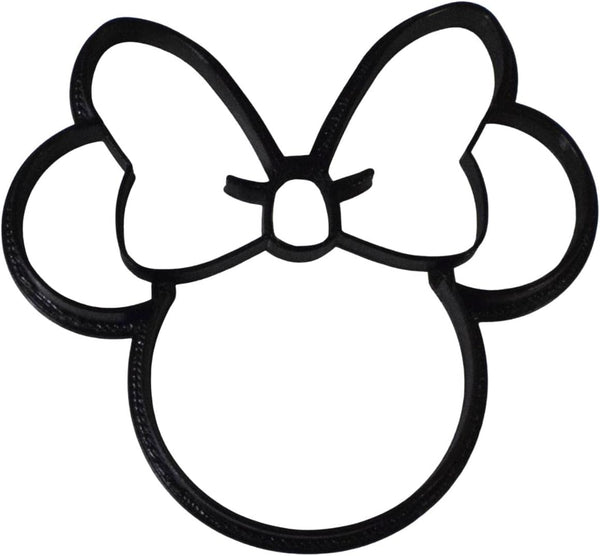 THEMED MAGICAL MOUSE COOKIE CUTTER, BOW HEAD FACE CARTOON CHARACTER, MADE IN USA PR530S