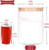 Large Glass Flour Container with Airtight Bamboo Lid, 3L Food Jar for Storage of Flour, Sugar, Cookies, Rice