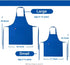 Kids Apron and Chef Hat Set, Adjustable Bib Apron with 2 Pockets for Cooking and Baking (6-12 Year, Blue)