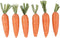 Craft Supply 2 Set Jute Spring and Easter Fabric Carrots - 6 Pieces -