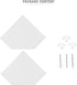 7-Inch Set 2, WELLAND Floating Corner Shelves of Wall Mounted Storage Shelf with White Finish for Bedroom, Living Room