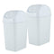 Superio Mini Desktop Trash Can, Portable Plastic Garbage Can for Countertop, Bathroom, Compact Waste Bin 5L