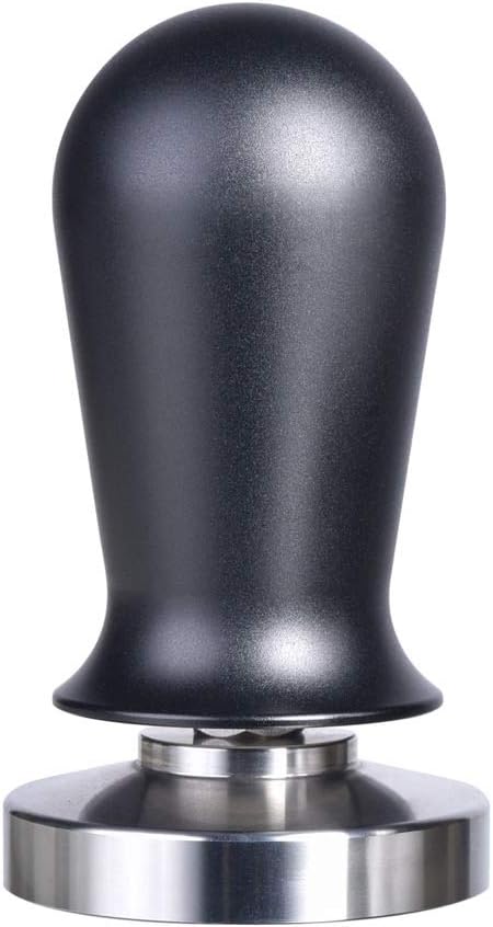 53mm Calibrated Espresso Tamper, Professional Coffee Tamper with Spring Loaded Anodized Aluminum Handle, Stainless