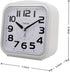 5.5" Large Analog Alarm Clock, Silent Non Ticking, Gentle Wake Beep Sounds, Battery Operated, White