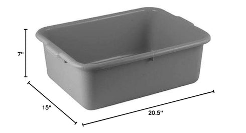 Update International BB-7G Tote Box, 15-inch x 20 1/2-inch, Gray