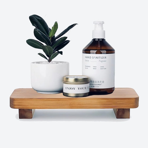 Purearth counter, Counter, 9 4 Inches) Wood Risers for Desk Organizer, Tray For Bathroom, Riser for kitchen Wood Stand