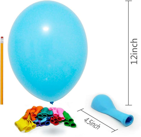 Runch 100pcs Latex Balloons, 12inch Multicolor, Premium Thick Balloons for Birthday, Party, Christmas, Wedding