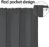 Easy-Going Rod Pocket Blackout Curtains for Bedroom, Room Darkening Thermal Insulated Window Drapes, 2 Panels