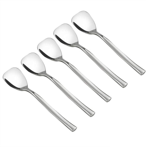 Set of 12 Stainless Steel Ice Cream Spoons, 5.51-Inch Dessert Spoons