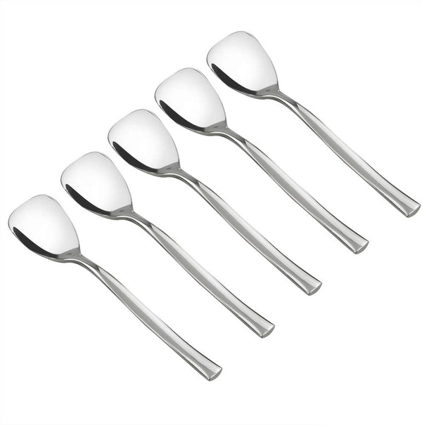 Set of 12 Stainless Steel Ice Cream Spoons, 5.51-Inch Dessert Spoons